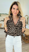 Bacall Leopard Italian Long Sleeve Top-110 Long Sleeve Tops-TATTOO Z-Coastal Bloom Boutique, find the trendiest versions of the popular styles and looks Located in Indialantic, FL