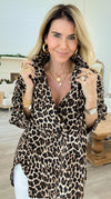 Bacall Leopard Italian Long Sleeve Top-110 Long Sleeve Tops-TATTOO Z-Coastal Bloom Boutique, find the trendiest versions of the popular styles and looks Located in Indialantic, FL