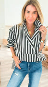 Bacall Striped Italian Long Sleeve Top-110 Long Sleeve Tops-TATTOO Z-Coastal Bloom Boutique, find the trendiest versions of the popular styles and looks Located in Indialantic, FL