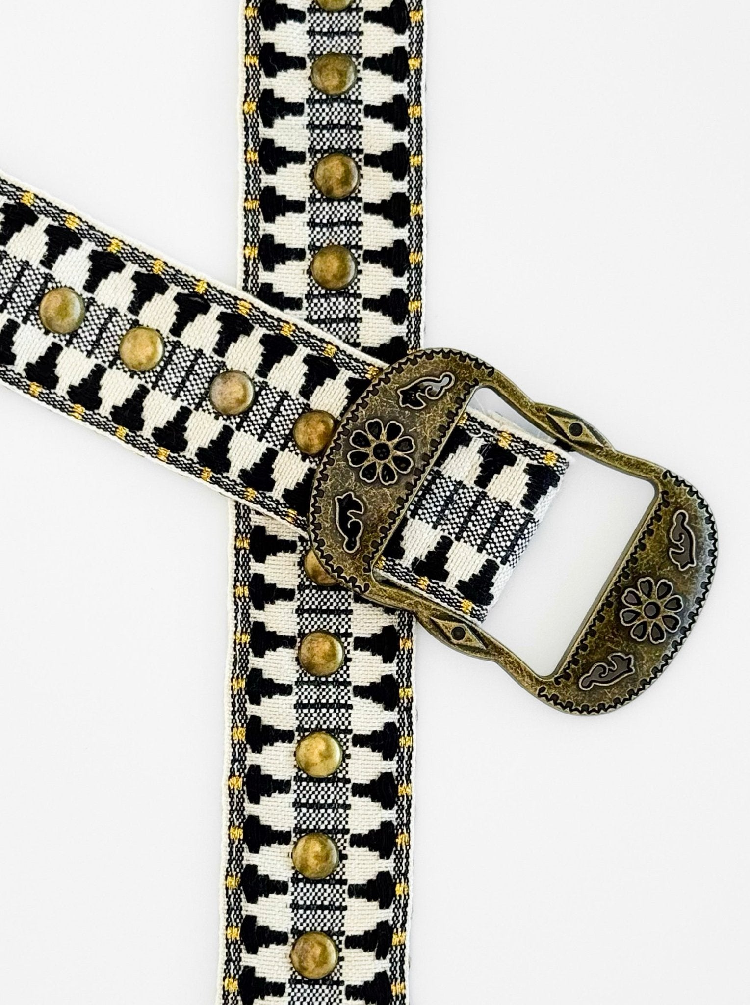Baja Breeze Studded Woven Belt - Black-260 Other Accessories-POL-Coastal Bloom Boutique, find the trendiest versions of the popular styles and looks Located in Indialantic, FL