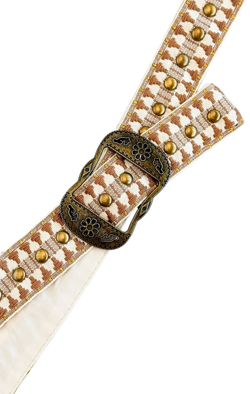 Baja Breeze Studded Woven Belt - Cocoa-260 Other Accessories-POL-Coastal Bloom Boutique, find the trendiest versions of the popular styles and looks Located in Indialantic, FL