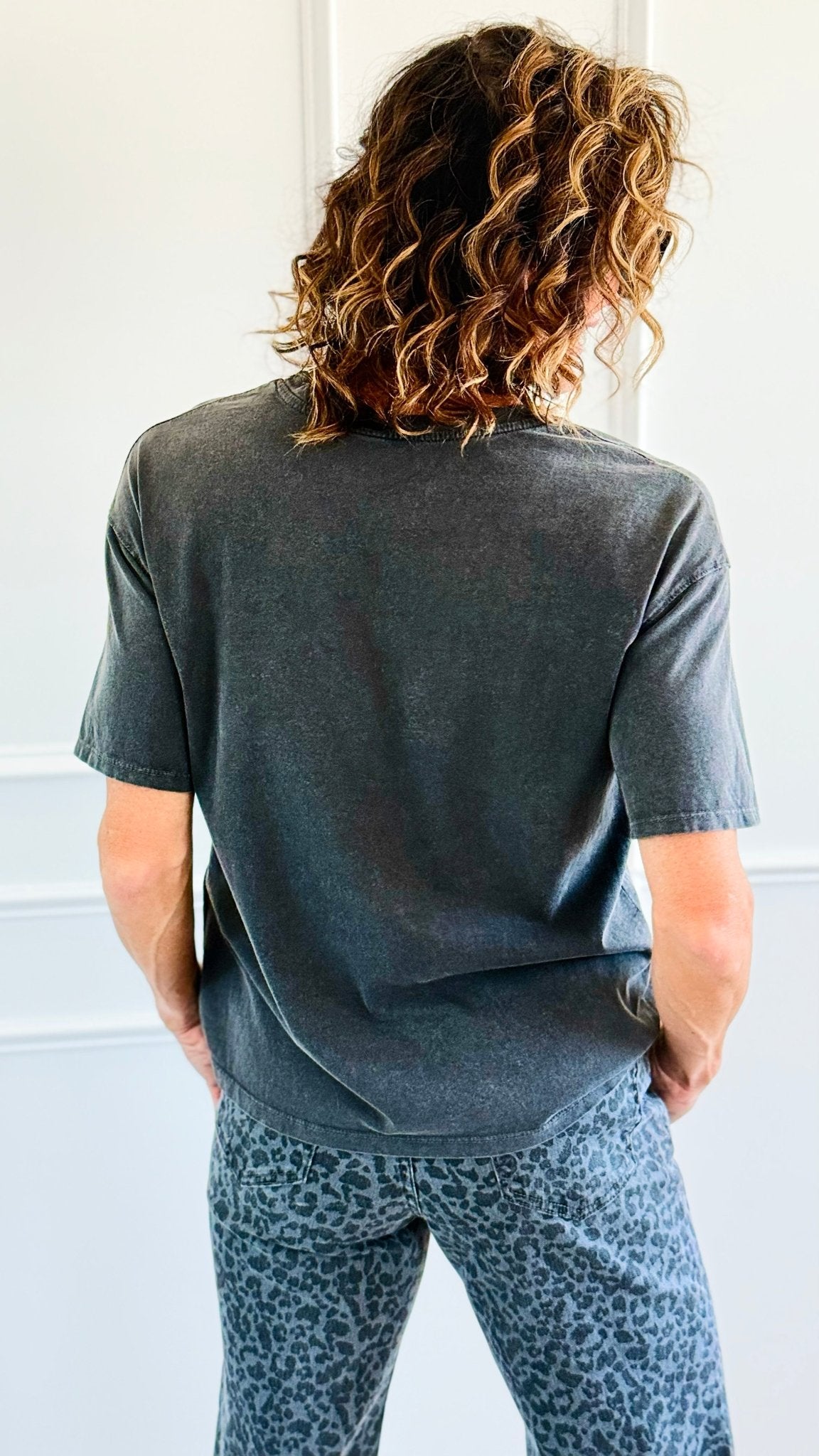 Barcelona Bloom Italian Graphic Tee-110 Short Sleeve Tops-FIRSTAGE-Coastal Bloom Boutique, find the trendiest versions of the popular styles and looks Located in Indialantic, FL