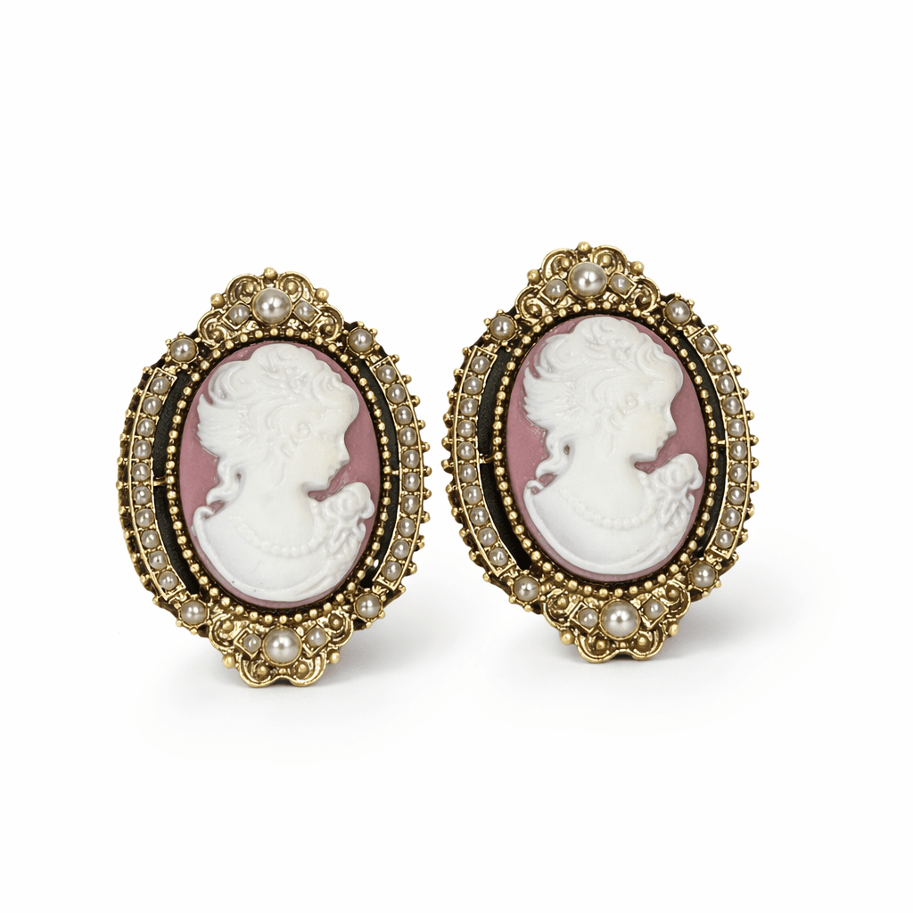 Baroque Cameo Stud Earrings