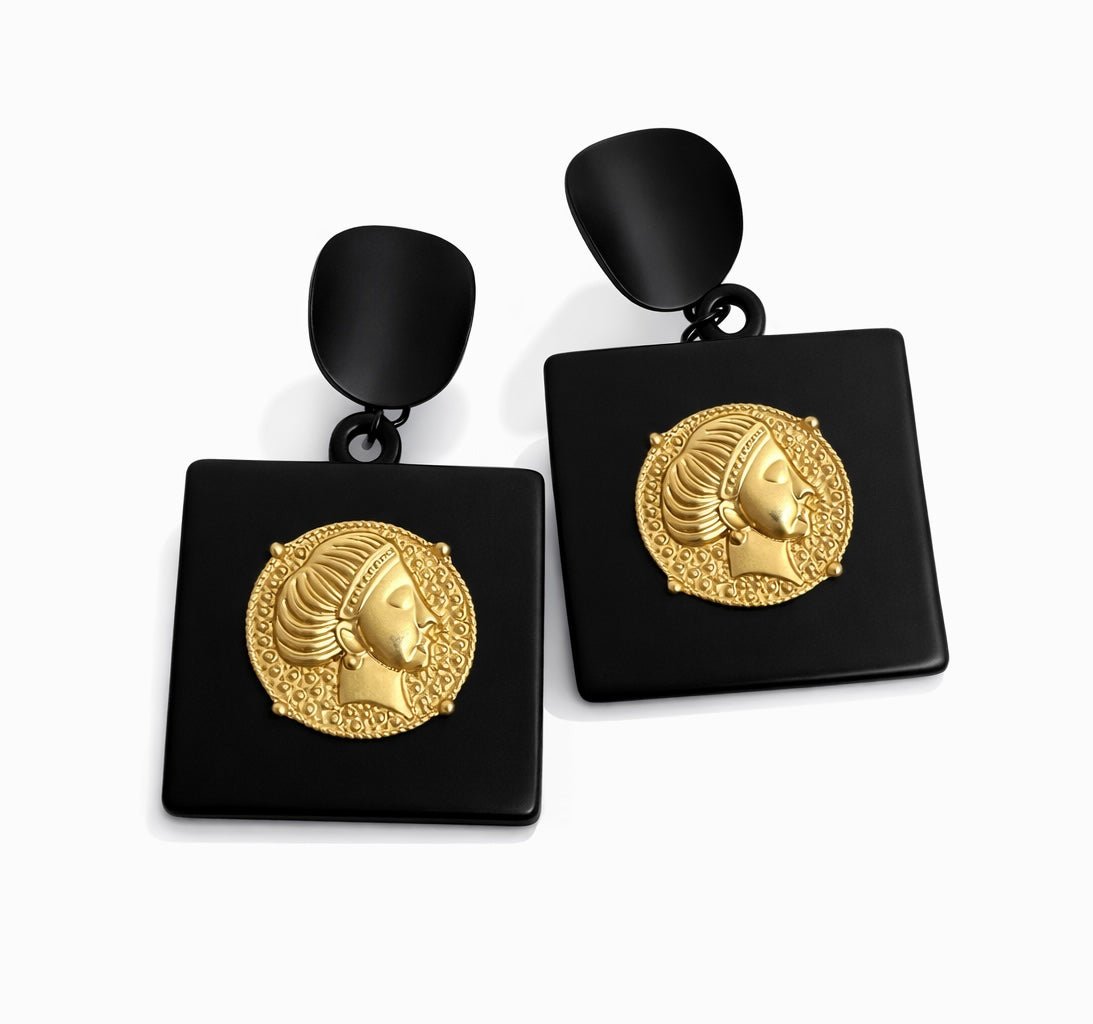 Baroque Portrait Drop Earrings