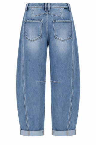 Barrel Leg Denim Pants
