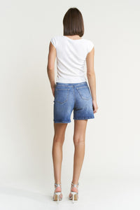 Shoreline Stroll Bermuda Jean Shorts-170 Bottoms-Mica Denim-Coastal Bloom Boutique, find the trendiest versions of the popular styles and looks Located in Indialantic, FL