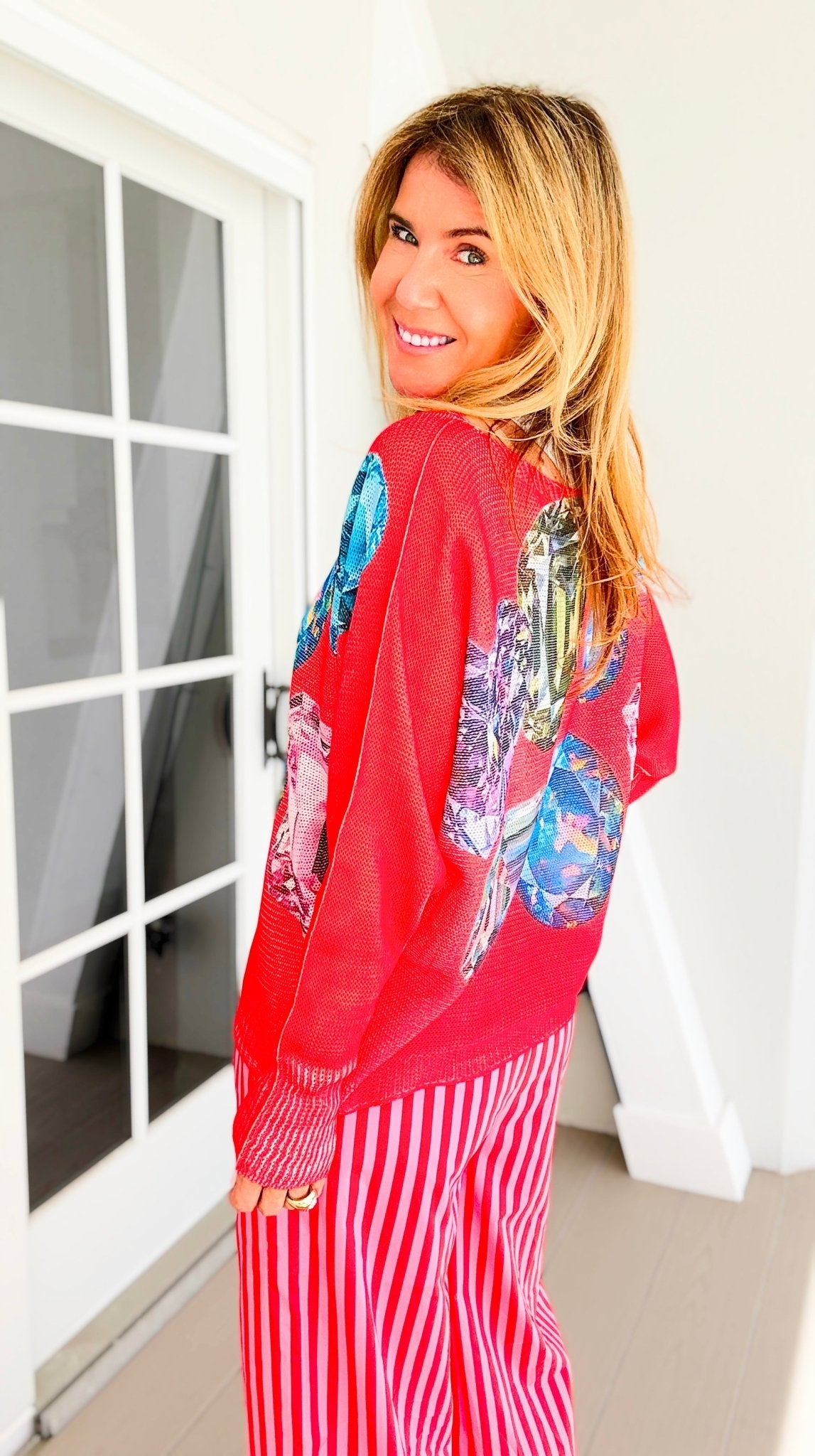 Be Jeweled St Tropez Italian Knit Sweater