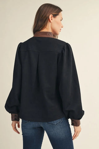Edge of Chic Faux Suede Top