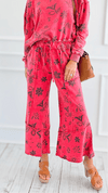 Bloom Away Relaxed Pants - Boho Red-170 Bottoms-EASEL-Coastal Bloom Boutique, find the trendiest versions of the popular styles and looks Located in Indialantic, FL