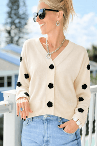 Bloom Crush Flower Knit Cardigan