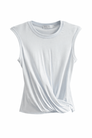 Blush Drift Twist Tank Top - Blue
