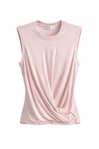 Blush Drift Twist Tank Top - Pink