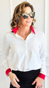 Boardroom Meets Bold Blouse-130 Long Sleeve Tops-Must Have-Coastal Bloom Boutique, find the trendiest versions of the popular styles and looks Located in Indialantic, FL
