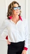 Boardroom Meets Bold Blouse-130 Long Sleeve Tops-Must Have-Coastal Bloom Boutique, find the trendiest versions of the popular styles and looks Located in Indialantic, FL