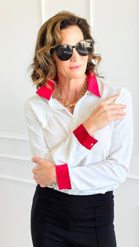 Boardroom Meets Bold Blouse-130 Long Sleeve Tops-Must Have-Coastal Bloom Boutique, find the trendiest versions of the popular styles and looks Located in Indialantic, FL