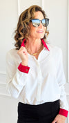Boardroom Meets Bold Blouse-130 Long Sleeve Tops-Must Have-Coastal Bloom Boutique, find the trendiest versions of the popular styles and looks Located in Indialantic, FL