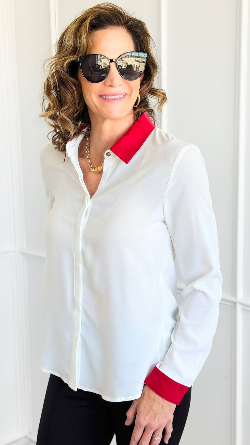 Boardroom Meets Bold Blouse-130 Long Sleeve Tops-Must Have-Coastal Bloom Boutique, find the trendiest versions of the popular styles and looks Located in Indialantic, FL