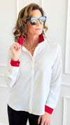 Boardroom Meets Bold Blouse-130 Long Sleeve Tops-Must Have-Coastal Bloom Boutique, find the trendiest versions of the popular styles and looks Located in Indialantic, FL