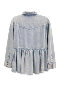 Boardwalk Breeze Peplum Denim Jacket