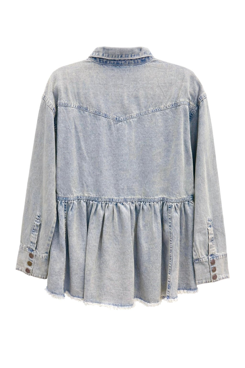 Boardwalk Breeze Peplum Denim Jacket