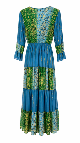 Bohemian Garden Embroidered Maxi Dress