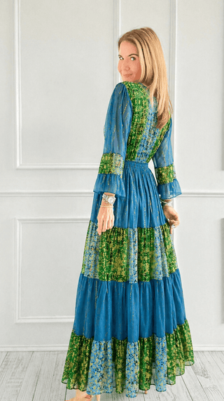 Bohemian Garden Embroidered Maxi Dress