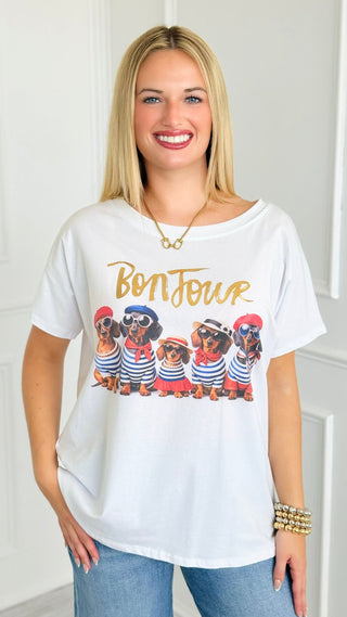 Bonjour Darling Pup Italian Tee