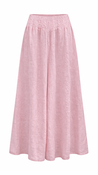 Born Free Linen Italian Palazzo - Light Pink