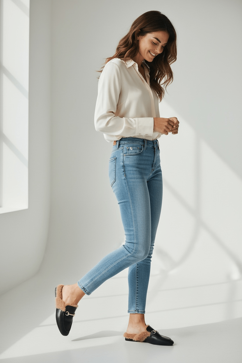 Boulevard Bliss Fur Mule Slipper - Black-250 Shoes-FOREVER LINK-Coastal Bloom Boutique, find the trendiest versions of the popular styles and looks Located in Indialantic, FL