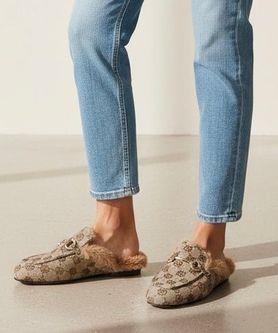 Boulevard Bliss Fur Mule Slipper - Brown-250 Shoes-FOREVER LINK-Coastal Bloom Boutique, find the trendiest versions of the popular styles and looks Located in Indialantic, FL