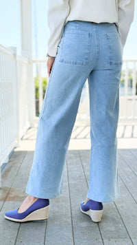 Boulevard High Rise Wide Leg Jean - Light Blue