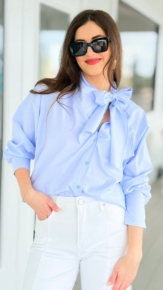 Bow Moment Button Italian Top
