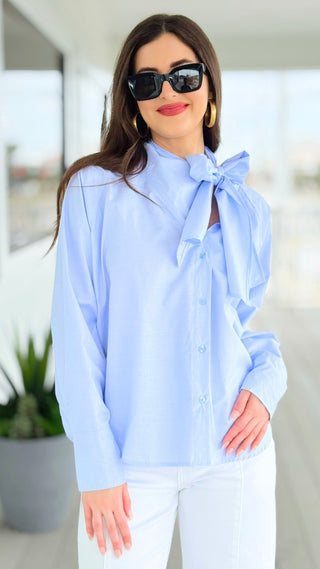 Bow Moment Button Italian Top