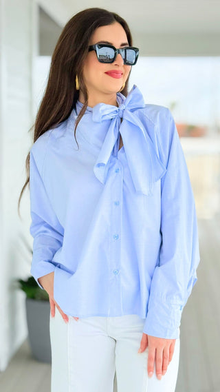 Bow Moment Button Italian Top