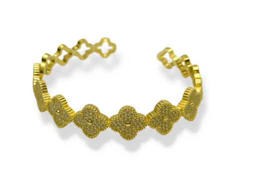 Golden Petal Path Bracelet-230 Jewelry-TREASURE JEWELS-Coastal Bloom Boutique, find the trendiest versions of the popular styles and looks Located in Indialantic, FL