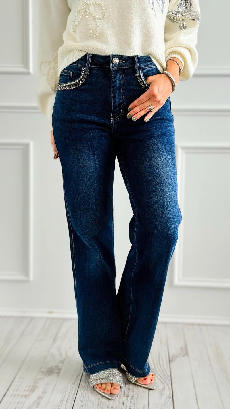 Braided Bliss Denim Pants-100 Pants-SASU UNICORN-Coastal Bloom Boutique, find the trendiest versions of the popular styles and looks Located in Indialantic, FL