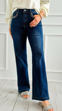 Braided Bliss Denim Pants-100 Pants-SASU UNICORN-Coastal Bloom Boutique, find the trendiest versions of the popular styles and looks Located in Indialantic, FL