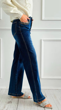 Braided Bliss Denim Pants-100 Pants-SASU UNICORN-Coastal Bloom Boutique, find the trendiest versions of the popular styles and looks Located in Indialantic, FL