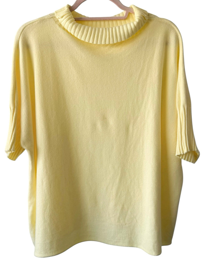 Break Free Italian Sweater Top -Lt. Yellow-140 Sweaters-Italianissimo- J.D. PRONTO MODA-Coastal Bloom Boutique, find the trendiest versions of the popular styles and looks Located in Indialantic, FL