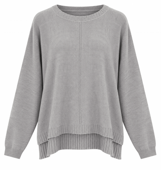 Break Free Seam Detail Italian Sweater - Heather Beige