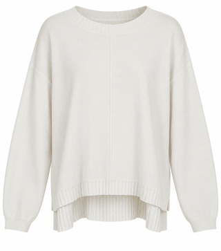 Break Free Seam Detail Italian Sweater - Off White