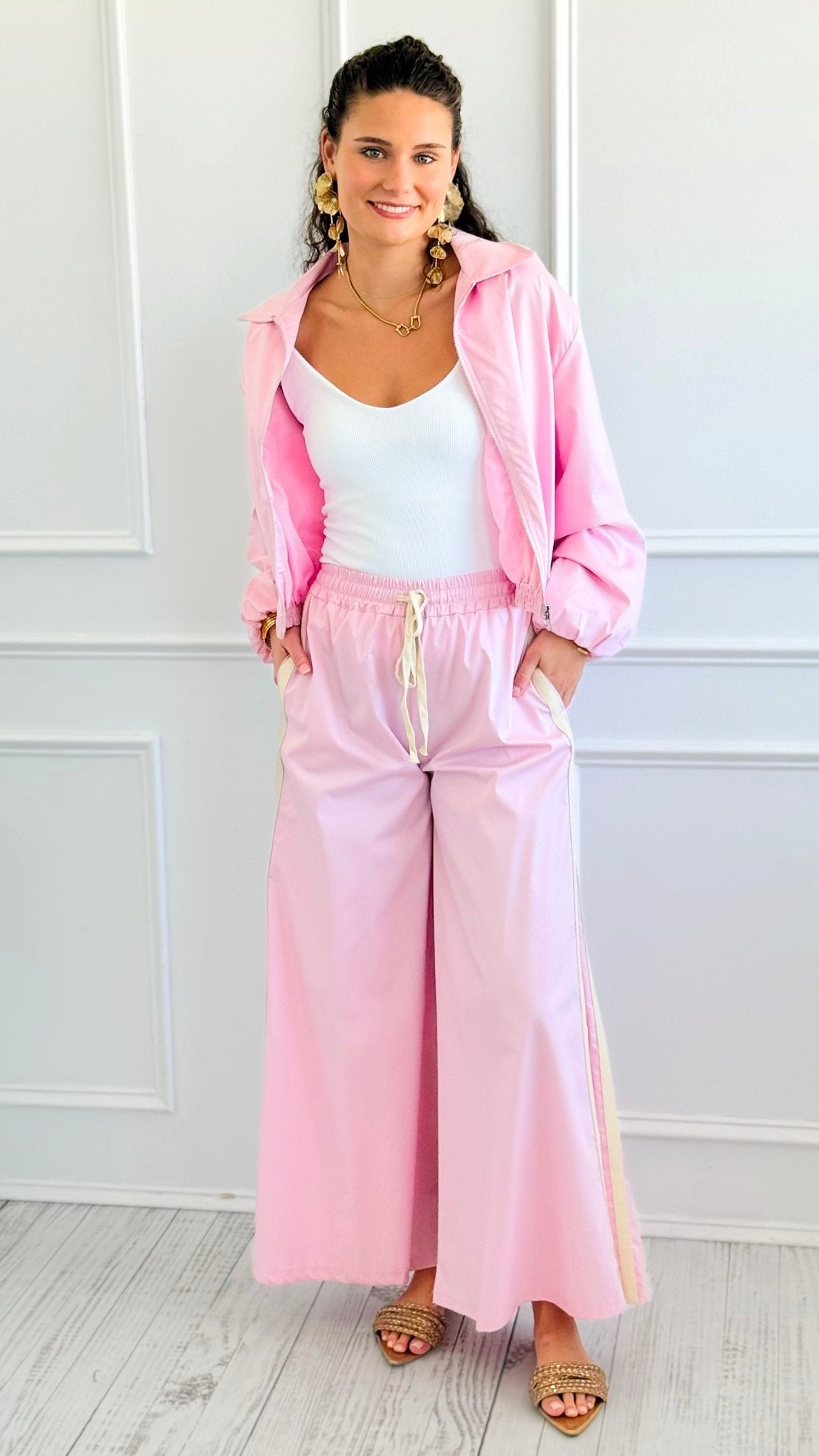Breezy Coast Italian Zip Jacket - Pink