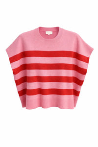 Bubblegum Sunset Stripe Knit Top