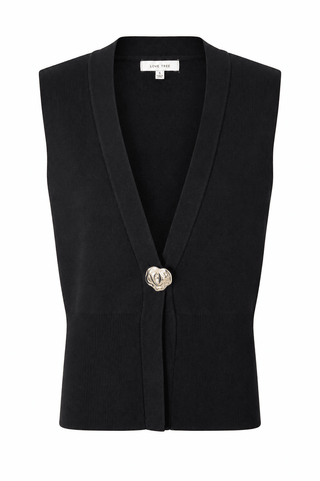 Buckle Front Vest - Black