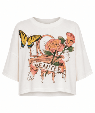 Butterfly Rose Graphic Top