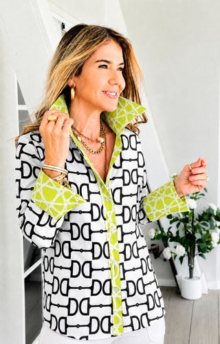 Bit of Brilliance Italian Hampton Blouse