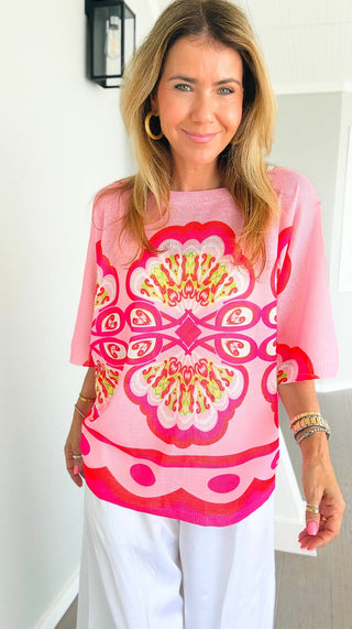 Cabana Crush Italian Monaco Knit Top