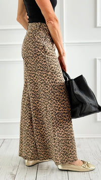 Cafe' Sauvage Leopard Printed Wide Leg Pant-100 Pants-NoaBoa-Coastal Bloom Boutique, find the trendiest versions of the popular styles and looks Located in Indialantic, FL