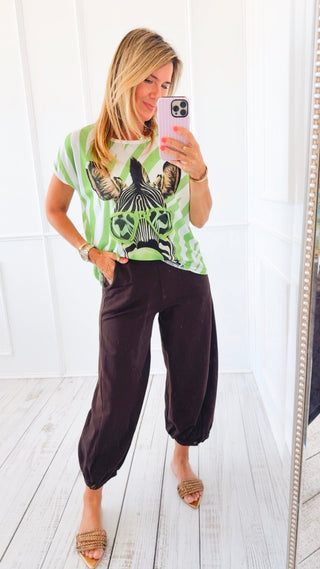 Cancelled Plans Italian Jogger Pant - Chocolate