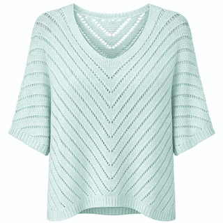 Capri Italian Knit Top- Aqua